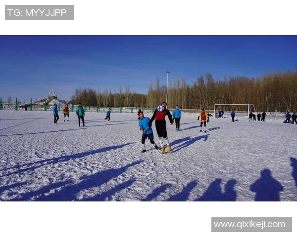 冬日足球场景雪花飘舞下的足球头像展现运动激情与冬季魅力